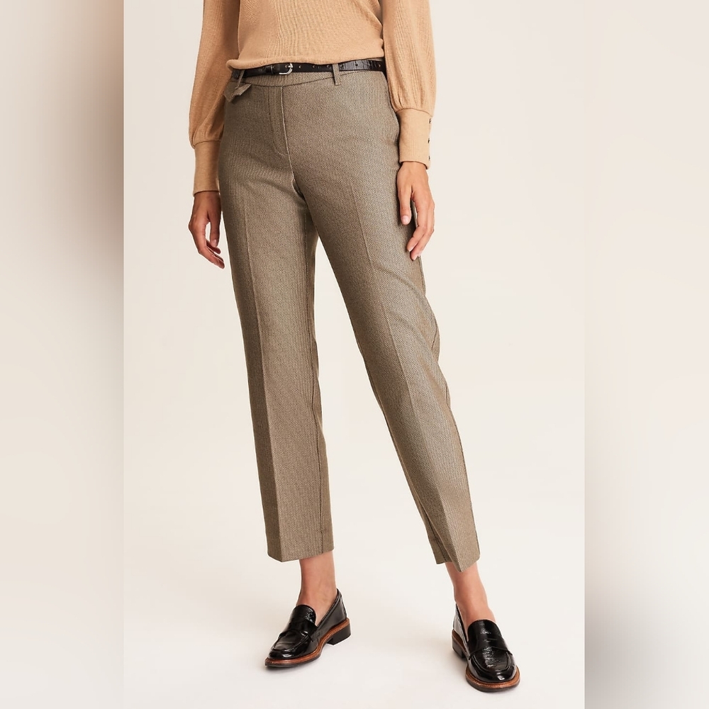 J. Jill Mini Herringbone Brown Pants Small